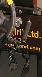 Image of special hand controls installed in a vehicle